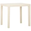 vidaXL Garden Table | White | Plastic | Medium | Light Weight | Garden Table