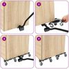 vidaXL Furniture Rollers 4 pcs with Lifter 19x17.5x6 cm Steel 1000 kg