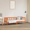vidaXL Bed Frame with Headboard Wax Brown 80 x 200 cm Solid Pine Wood