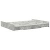 vidaXL Storage Bed Frame Concrete Grey 135 x 190 cm Engineered Wood