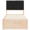 vidaXL Bed Frame with Upholstered Headboard Black 75 x 190 cm
