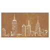 vidaXL Garden Wall Decoration 105x55 cm Corten Steel Skyline Design