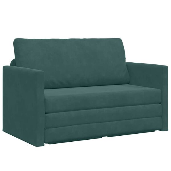 vidaXL Sofa Bed Dark Green 124 x 204 x 61 cm Velvet