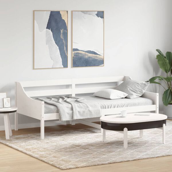 vidaXL Day Bed without Mattress White 80x200 cm Solid Wood Pine