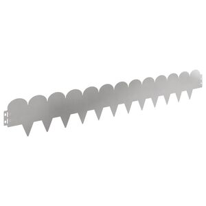 vidaXL Lawn Edging 30 pcs 103 x 15 cm Steel Silver