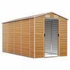 vidaXL Garden Shed Light Brown 191x385x198 cm Galvanised Steel