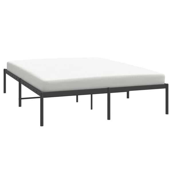 vidaXL Metal Bed Frame without Mattress Black 160x200cm