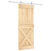 vidaXL Sliding Door 80 x 210 cm Solid Pine Wood (Untreated)