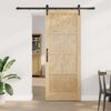 vidaXL Sliding Door ORKDAL Brown 83 x 211 cm Solid Pine Wood