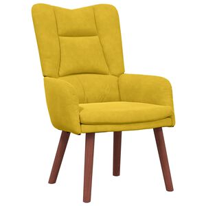 vidaXL Armchair Yellow 63 x 67 x 94 cm Velvet