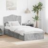 vidaXL Storage Bed Concrete Grey 70 x 190 cm Engineered Wood