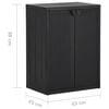vidaXL Garden Storage Cabinet Black 65x45x88 cm PP Rattan