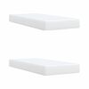 vidaXL Box Spring Bed with Mattress White 200x200 cm Faux Leather