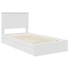 vidaXL Storage Bed with Headboard White 100 x 200 cm Engineered Wood