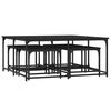 vidaXL Nesting Coffee Tables 5 pcs Black Engineered Wood