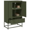 vidaXL Highboard Olive Green 68x39x111.5 cm Steel