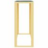 vidaXL Console Table Gold 110x30x70 cm Stainless Steel and Glass