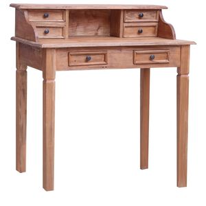 vidaXL Writing Desk with Drawers 90x50x101 cm Solid Mahogany Wood