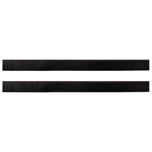 vidaXL Self-adhesive Door Brush Seals 2 pcs Brown 100 cm