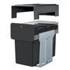 Hailo Built-in Waste Bucket EcoLine 3x10L Black