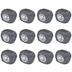 vidaXL Garden Light | Grey | Plastic | Small | Solar | Garden Light | Other