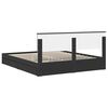 vidaXL Storage Bed with Headboard Black 200 x 200 cm Engineered Wood