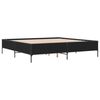vidaXL Bed Frame without Mattress Black 180x200 cm Super King