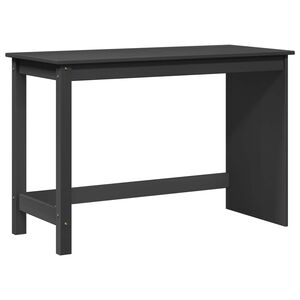 vidaXL Desk Grey 112 x 50 x 75 cm Solid Pine Wood