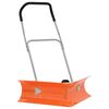 vidaXL Dual Angle Snow Shovel with Extendable Handle Orange Steel