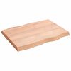 vidaXL Table Top Light Brown 80x60x(2-6) cm Treated Solid Wood Live Edge