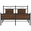 vidaXL Bed Frame without Mattress Brown Oak 140x190 cm Engineered Wood