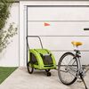 vidaXL Pet Bike Trailer Green Oxford Fabric and Iron