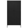vidaXL Wardrobe Black 90x50x180 cm Steel