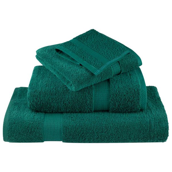 vidaXL Premium Wash Towels SOLUND 10 pcs Green 30x30 cm 600 gsm