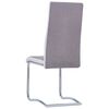 vidaXL Cantilever Dining Chairs 2 pcs Taupe Fabric