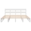 vidaXL Bed Frame without Mattress White 200x200 cm Solid Wood Pine