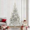 vidaXL Artificial Pre-lit Christmas Tree Silver 240 cm PET