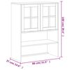 vidaXL Highboard with Glass Doors FLAM 80x40x180 cm Solid Wood Pine