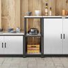 vidaXL Kitchen Storage with Shelf Silver 40 x 50 x 92 cm Steel