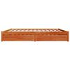 vidaXL Bed Frame with Drawer Wax Brown 180 x 200 cm Solid Pine Wood