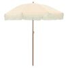 vidaXL Beach Parasol Yellow and White 160 x 160 x 196 cm