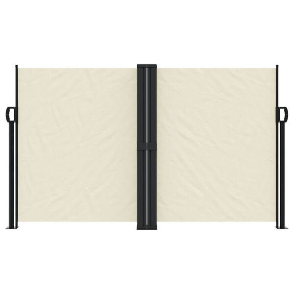 vidaXL Retractable Side Awning Cream 140x600 cm
