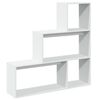 vidaXL Room Divider Bookcase 3-Tier White 123x29x123 cm Engineered Wood