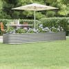 vidaXL Garden Raised Bed Galvanised Steel 296x80x36 cm Silver