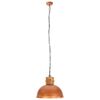 vidaXL Industrial Hanging Lamp Copper Round 42 cm E27 Solid Mango Wood