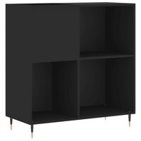 vidaXL Record Cabinet Black 84.5x38x89 cm Engineered Wood