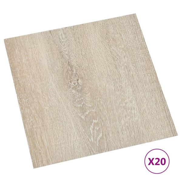 vidaXL Self-adhesive Flooring Planks 20 pcs PVC 1.86 m² Beige