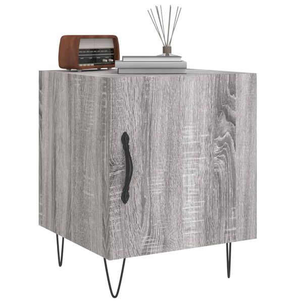 vidaXL Bedside Cabinet Grey Sonoma 40x40x50 cm Engineered Wood