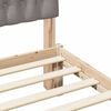 vidaXL Bed Frame with Upholstered Headboard Brown 135 x 190 cm
