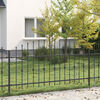 vidaXL Spike Fence Black 200 x 130 cm Powder-Coated Steel